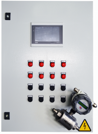 Система индикации расхода на базе сенсорного панельного контроллера МП-15
