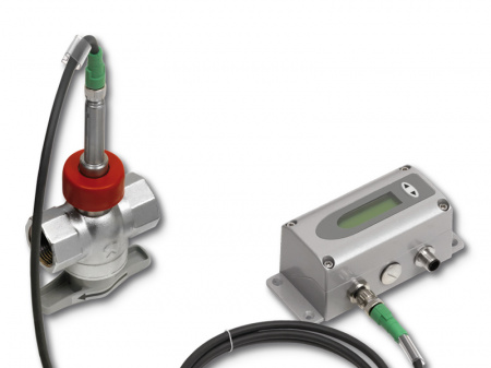 Встраиваемый расходомер EE771 для сжатого воздуха, азота, кислорода, С02, для трубопроводов диаметром от DN15  до DN80