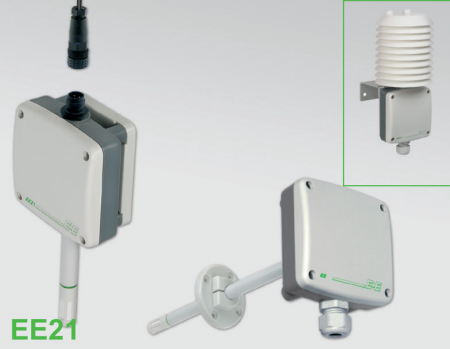 Датчик влажности и температуры EE21 для контроля и измерения в загрязненных и агрессивных средах